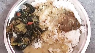 Nepali Dal Bhaat Achar and Rayo ko saag