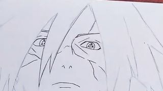 Drawing Madara Uchiha #madarauchiha #naruto #anime #shorts #youtubeshorts #art