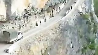 Scary road.