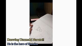Drawing Uzumaki Naruto, He is the hero of Konoha. the strongest ninja. Please watch, friends.