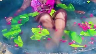 Bathing on  fire ????
