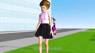 Miss T and Hello Neighbor with Ice Cream 3 - More Scary Teacher 3D Coffin Dance