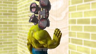 Siren Head Troll Cut Miss Ts Hair Version Mods Hulk - Scary Teacher 3D with Green Ice Scream Man