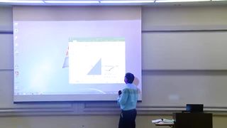 Math Professor Fixes Projector Screen (April Fools Prank