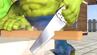 Scary Teacher 3D NickHulk Troll Miss T Black Dress with Ice Scream 4 and Neighbor Mods Hulk