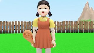 Scary Teacher 3D vs Squid Game Glass Bottles Rolling Wooden Steps Challenger 5 Times 2 Neighbor Win