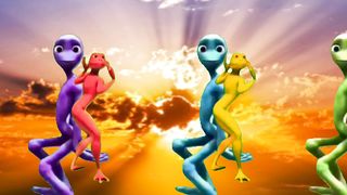 Dame tu cosita Alien dance Me kamestey challenge dance Patila dance challenge Green alien dance