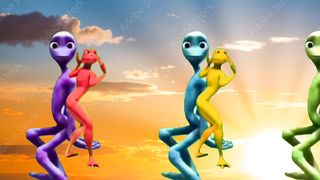 Dame tu cosita Alien dance Me kamestey challenge dance Patila dance challenge Green alien dance