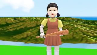 Scary Teacher 3D vs Squid Game Matching Wooden Honeycomb Candy Shapes Level Max 5 Times Challenge