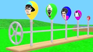 Scary Teacher 3D vs Squid Game Balloon Mask Archery Challenge 5 Times Miss T vs Nick and Tani Win