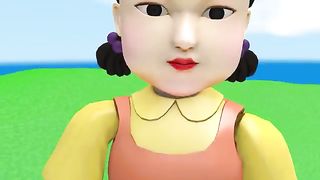 Scary Teacher 3D vs Squid Game Flip Picture on Wooden Board 5 Times Challenge 2 Neighbor