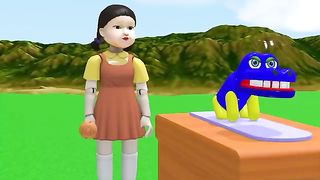 Scary Teacher 3D vs Squid Game Honeycomb Candy Picker vs Glass Cage Level Max 5 Times Challenge