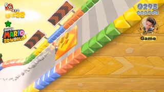 Super Mario 3D World: World 3, Screen 6, Mount Must Dash