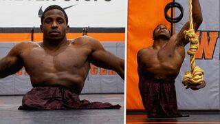 THIS GUY WORKOUT WITHOUT LEG NO EXCUSE ????????????-ZION CLARK.