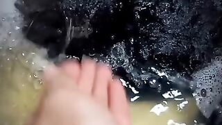 cat in the bath