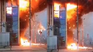 Russia the shopping center Vega caught fire