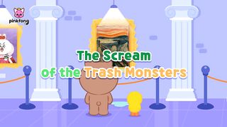 The Scream of the Trash Monsters Chumbala Cachumbala Dance Pinkfong Baby Shark - BROWN