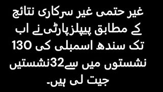 PPP won 32 seats in Sindh Assembly