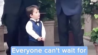 ADORABLE Reaction From Bride’s Son As She Walks Down The Aisle!!!  #shorts