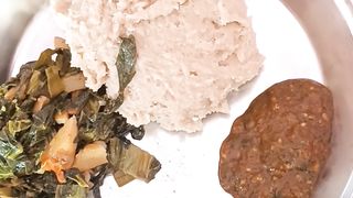 Nepali national food ढिडाे अचार र साग अनि आलु