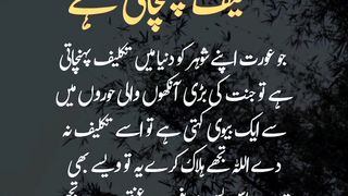 جو عورت اپنے شوہر کو تکلیف پونچھا تی ھے