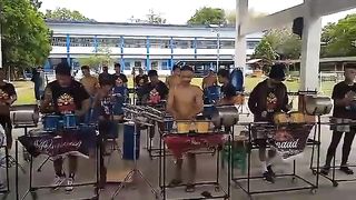 Dinagyang festival drummers practice