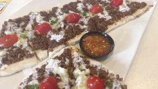 Beef pizza