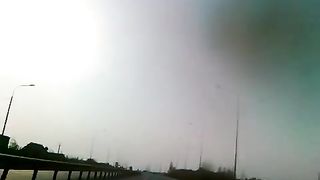 Under 300 km/h on a motorcycle in a stream of cars