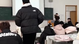 This Student Surprised his teacher by flower