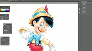 Drawing Pinocchio in adobe illustrator