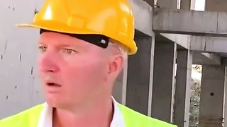 Funny construction worker