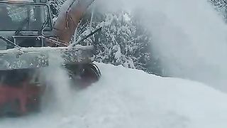 Snow removal work started on Mughal Road