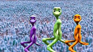Alien Green 9 me kamestey challenge dance with dame tu cosita