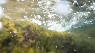 Sunset in the Austrian forest ☺️ _austria _river _underwater _calm _nature _pov _flow _fluss _natur