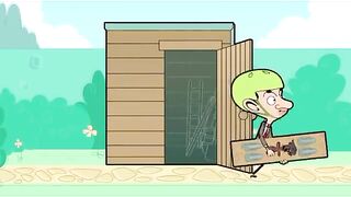 Wow, Mr. Bean mau ikutan bermain skateboard