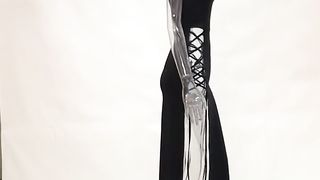 Women Dress Goth Dark Cosplay High Split  #dress # #clothing