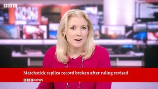 Matchstick Eiffel Tower given world record after ruling U-turn _ BBC News
