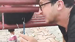 Hand in bucket prank