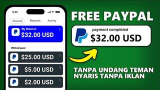 MAKE MONEY ONLINE : Free Paypal $32 USD _ Aplikasi Game Penghasil Uang Paypal gratis Tanpa Undang Teman  Tanpa Iklan.