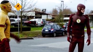 The Flash vs Barry races wally