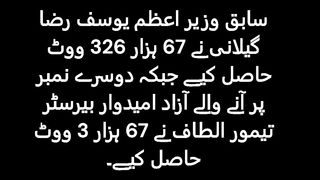 Former Prime Minister Yusuf Raza Gilani won by the smallest margin