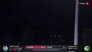 Last over thrilling movements Australia vs West indies