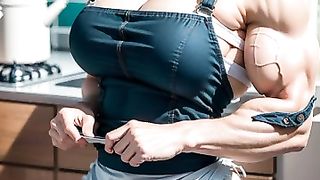 AI LookBook Muscle Girl ｜ Girl Flexing Biceps ｜ Female Biceps ｜ #femalebodybuilder #femalefitness(2)
