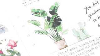 28PCS Small plant Kids Fun Paper Stickers Homemade Bookkeeping Decals on Laptop / Decorative scrapbooking / DIY