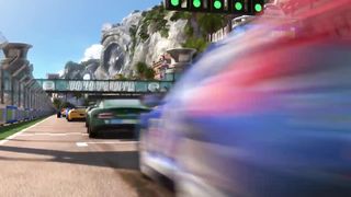Lightning McQueen and Francesco Race in Italy