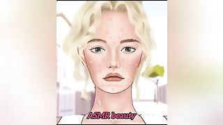 Blackhead and invisible acne processing with ASMR | Animation of pimples popping #asmrbeauty