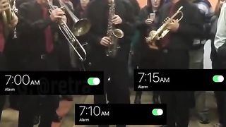 The usual situation with an alarm clock