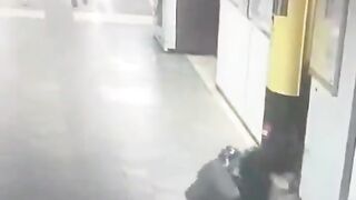 Barcelona metro aggression.