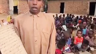 Young man reciting Quran