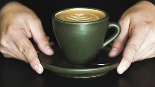 Coffee in green mug